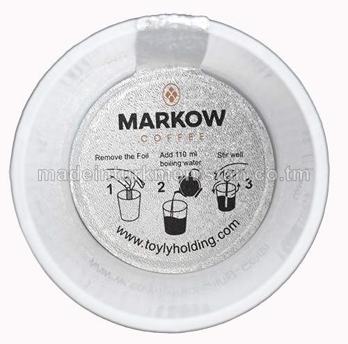"Markow Coffee" 3-si 1-de kapuçino ýakymly ysly ereýän kofe içgisi