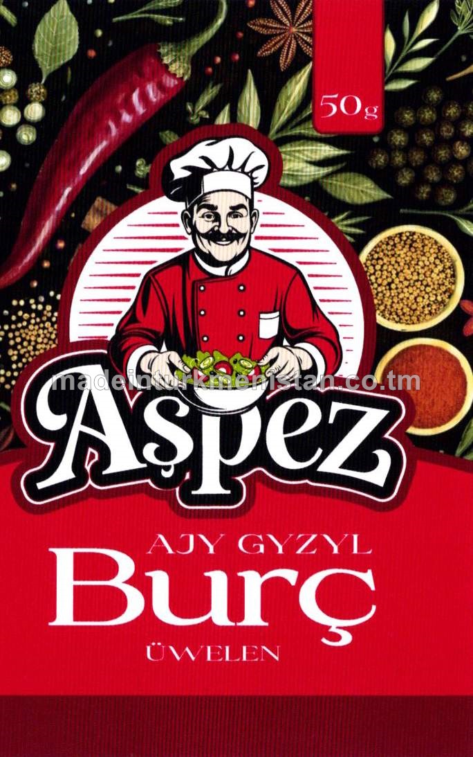 "Aşpez" Üwelen ajy gyzyl burç (Türkiýe Respublikasynda öndürilen)