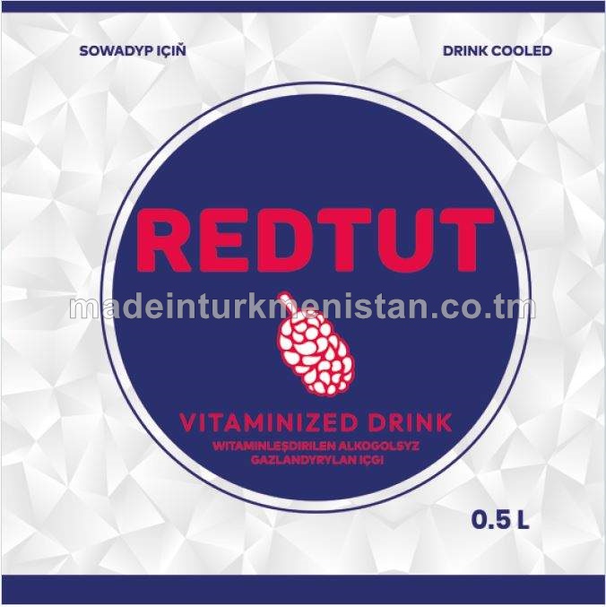 "REDTUT" zirk hoşboý ysly witaminleşdirilen alkogolsyz gazlandyrylan içgi