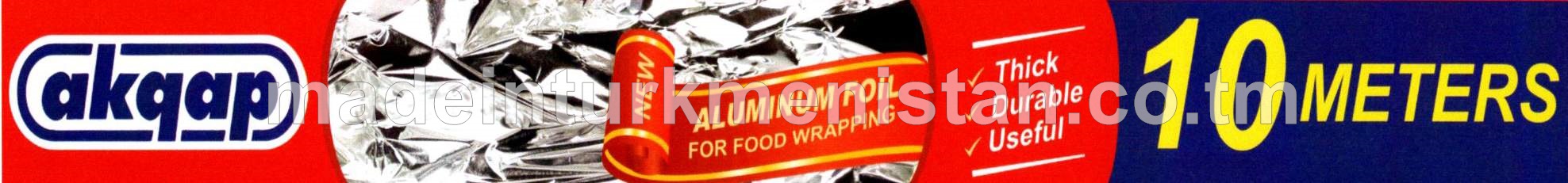 Iýmit önümlerini gaplamak üçin alýumin Folga, 45sm (Hytaý Halk Respublikasynyň önümi)