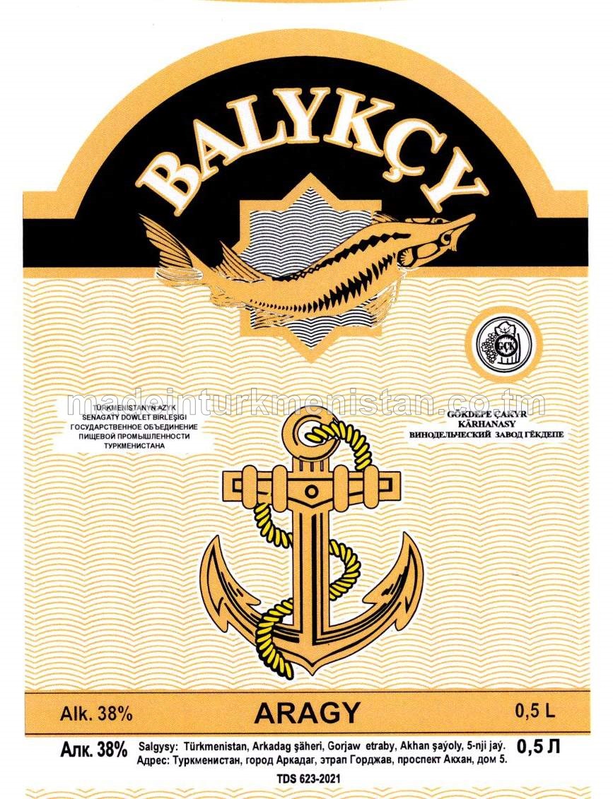 "Balykçy" aragy. Alk:38%