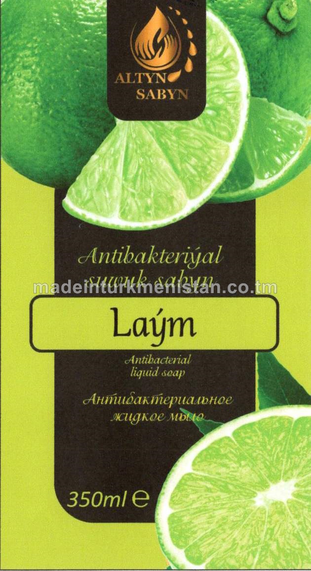 Antikbakteriýal suwuk sabyn, laým