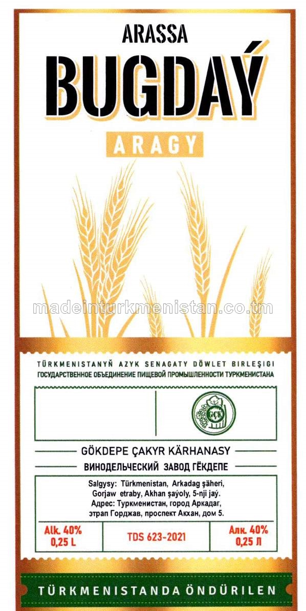"Arassa Bugdaý" aragy. Alk.40%