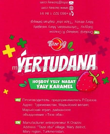 “Täze aý” ýertudana hoşboý ysly nabat ýaly karamel