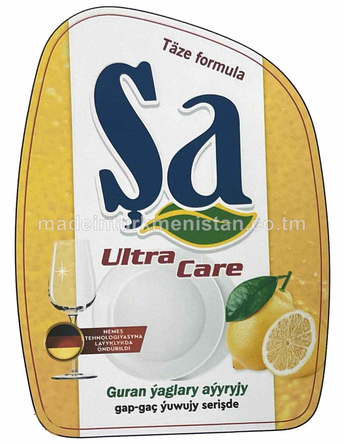 Şa gap-gaç ýuwujy serişde, guran ýaglary aýyryjy ultra care limon