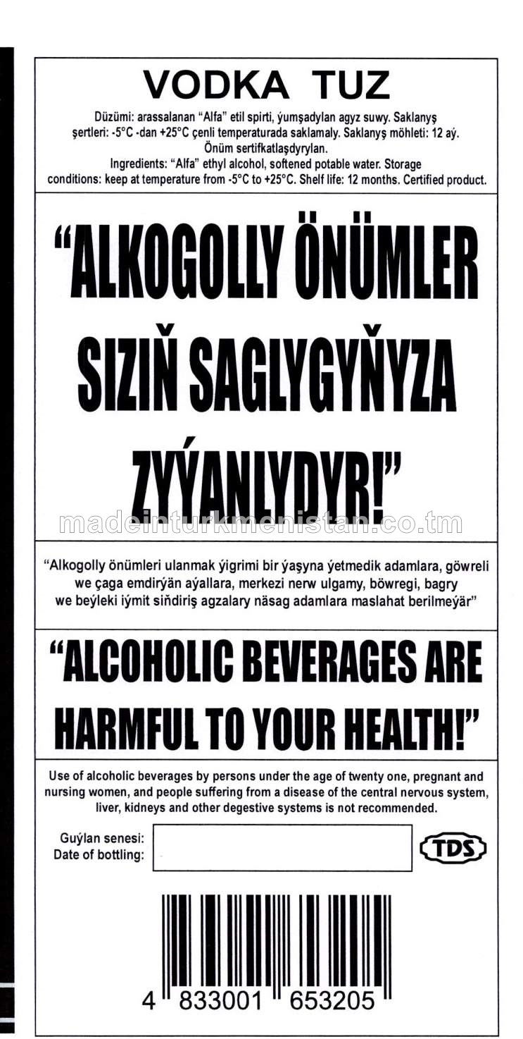 "TUZ" aragy. Alk: 40%