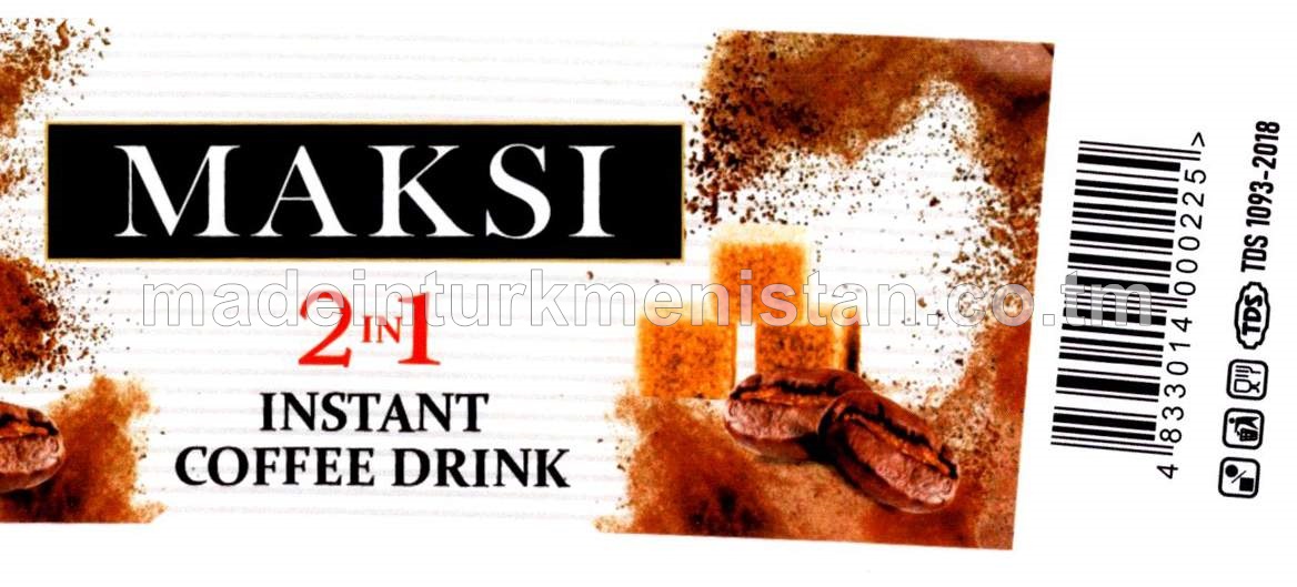 "Maksi" 2-si 1-de kalssyky çalt ereýän kofeli içginiň konsentraty