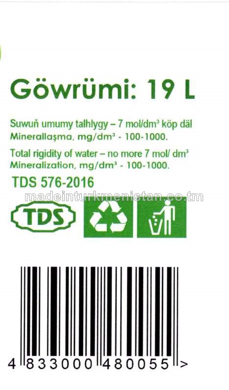 Arassalanan gazsyz agyz suwy