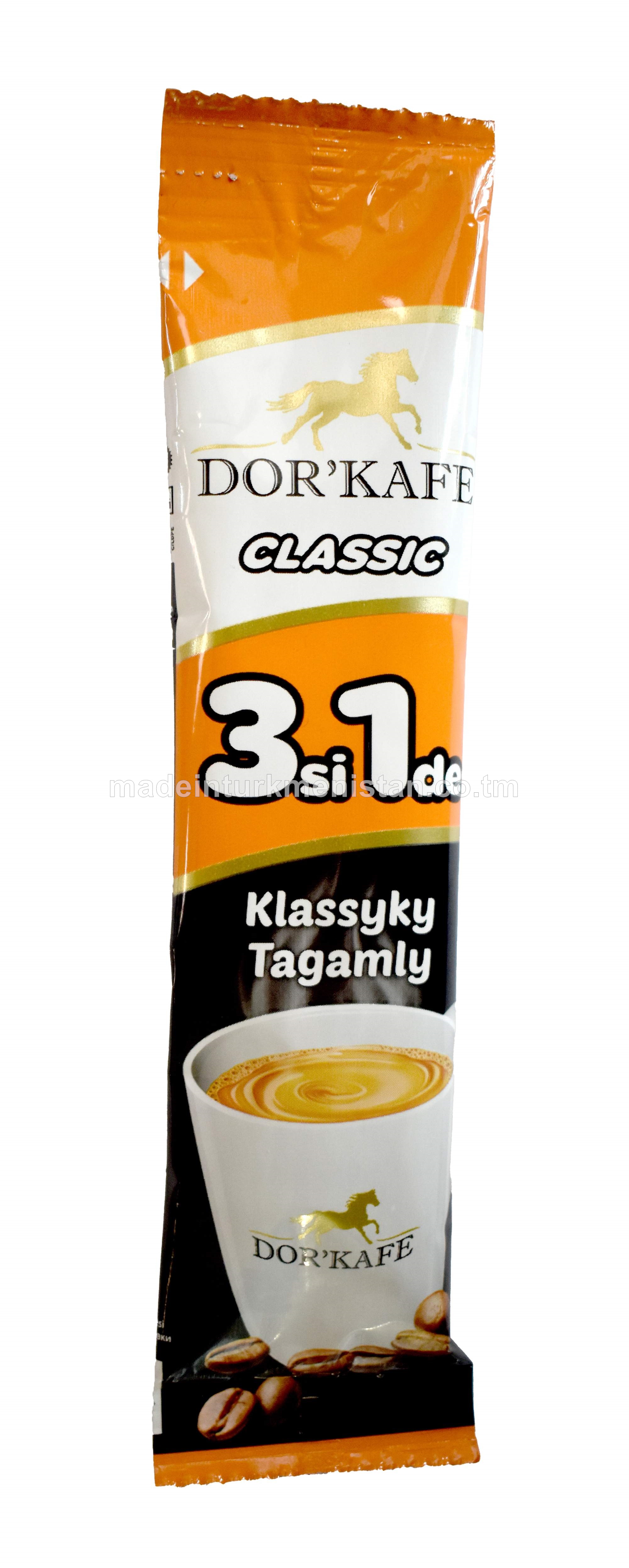 Klassyky tiz ereýän kofe içgisi 3-si 1-de