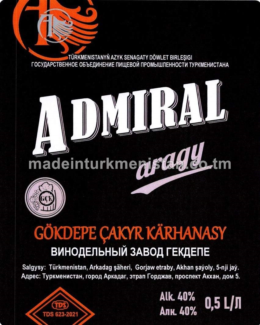 "Admiral" aragy. Alk:40%