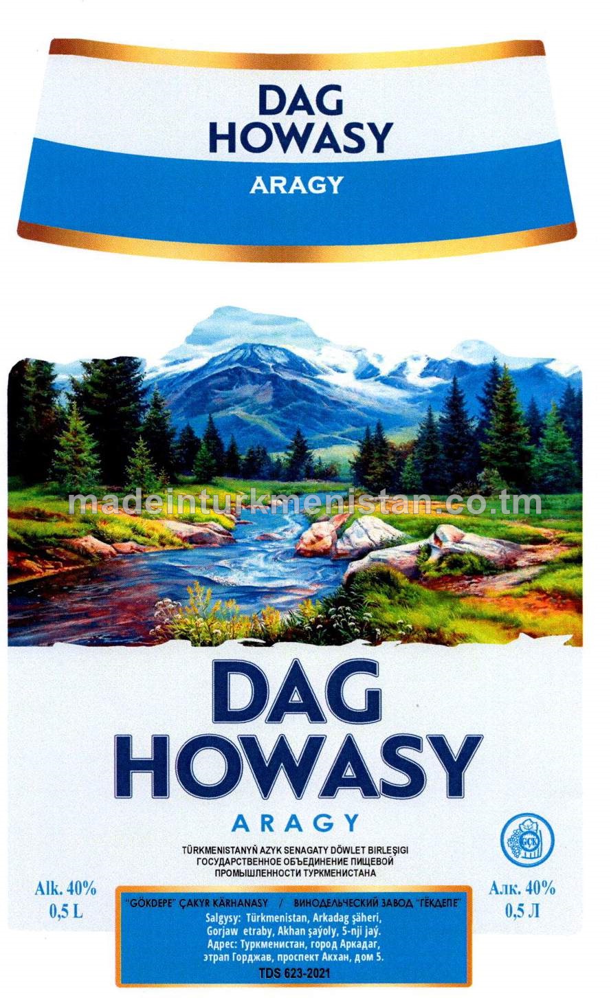"Dag howasy" aragy. Alk:40%