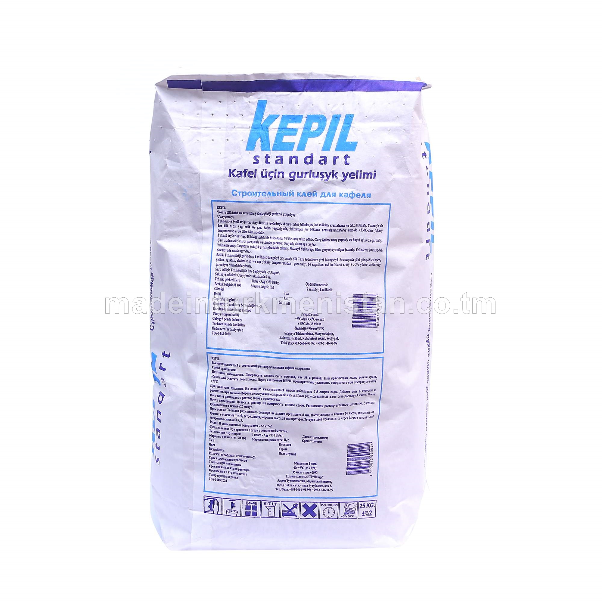 Kafel üçin gurluşyk ýelimi Standart