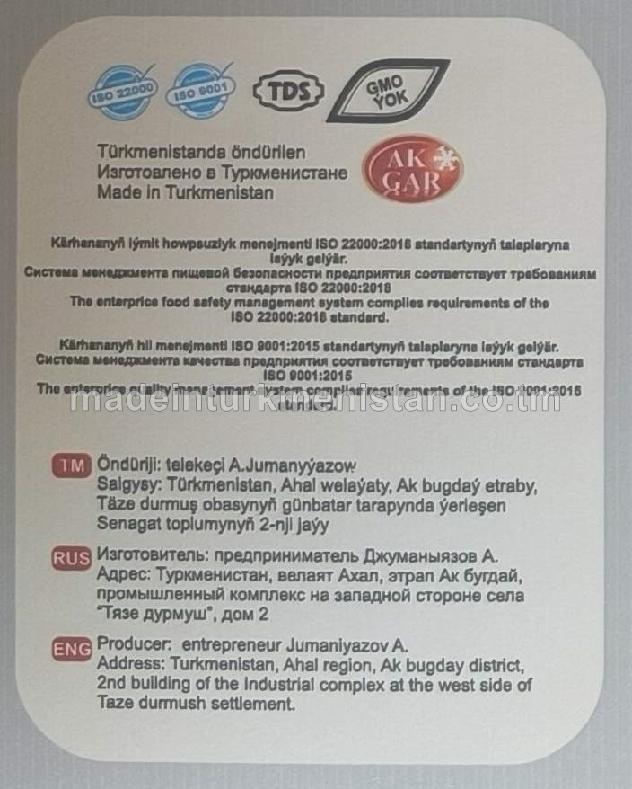 "Datly" dürli ýakymly ysly nabat görnüşli karameller toplumy (ülje, alma, tokaý miweleri, pyrtykal)