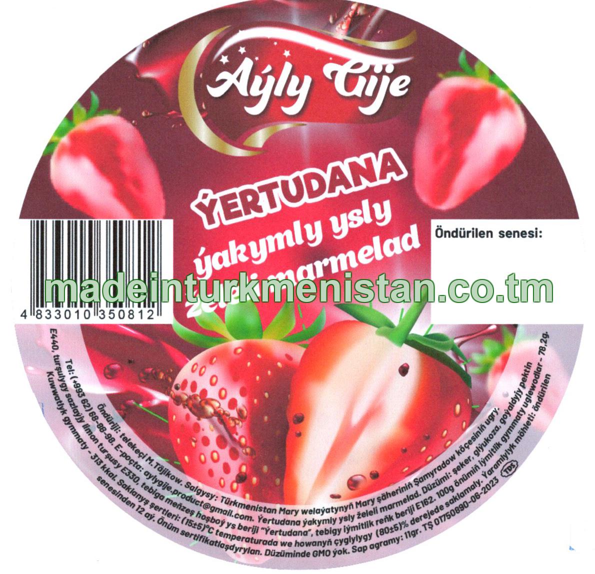 Jelly marmalade with strawberry flavor