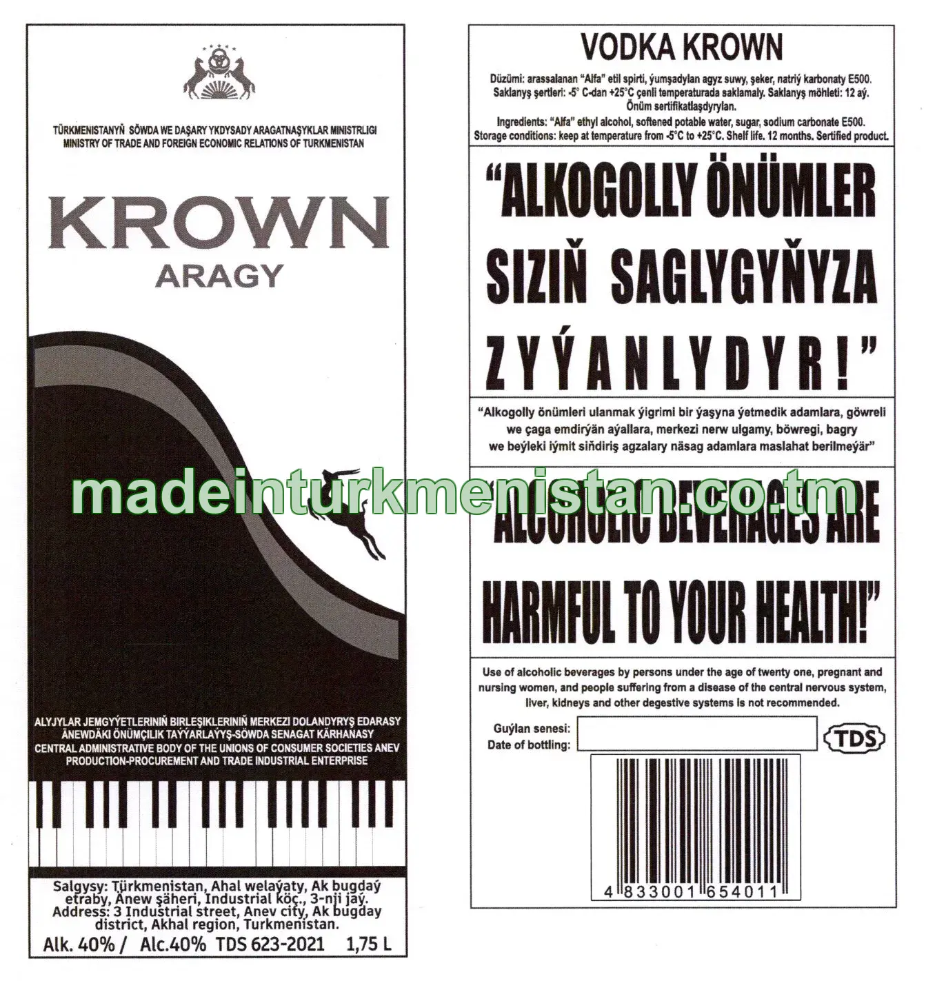 "KROWN" aragy. Alk: 40%