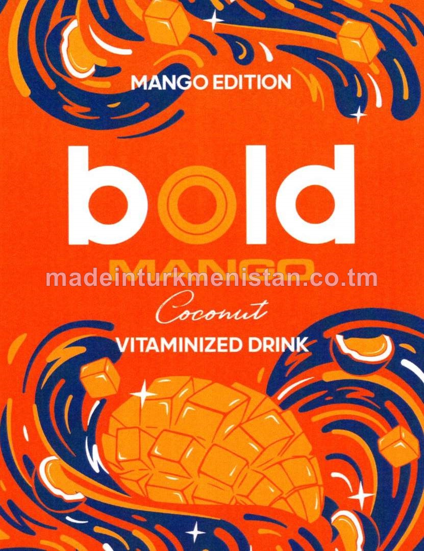 Mango-kokos witaminleşdirilen alkogolsyz gazlandyrylan içgi