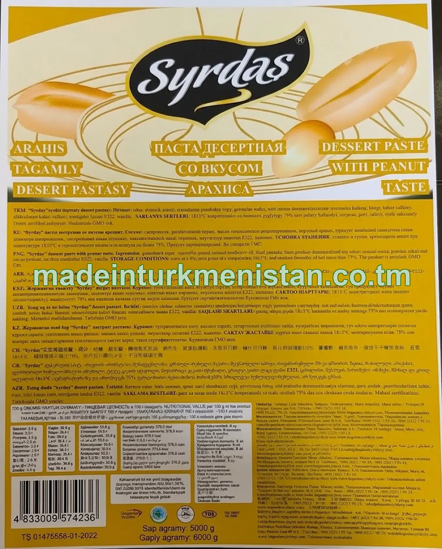 "Syrdaş" arahis tagamly desert pastasy