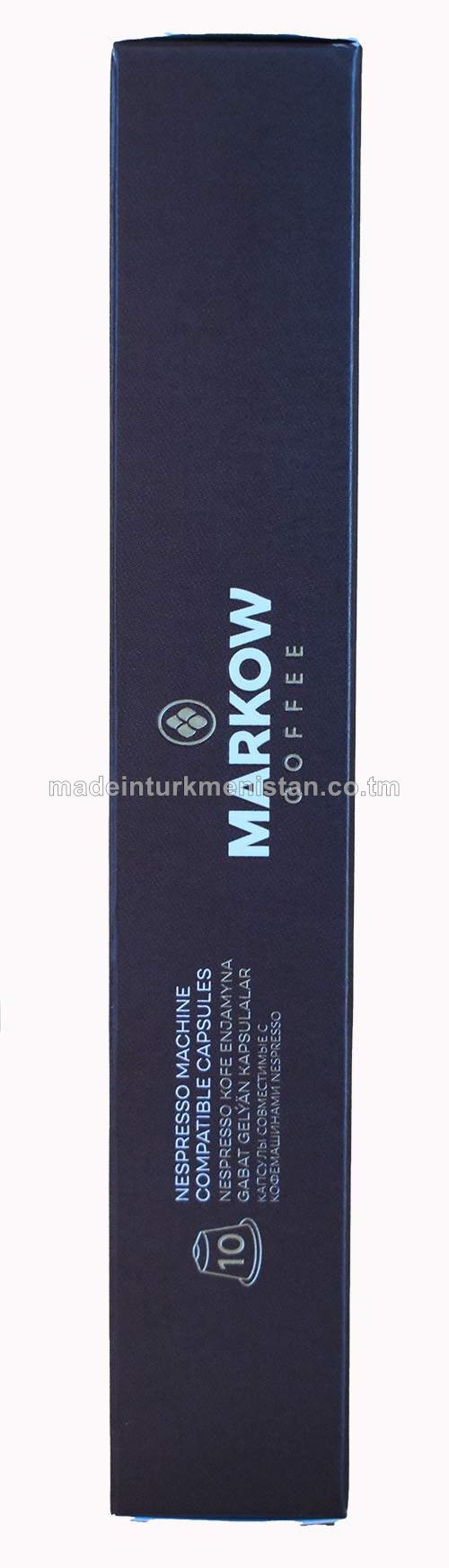 Üwelen kofe kapsulada ortaça gowurlan Markow Coffee (10 sany)
