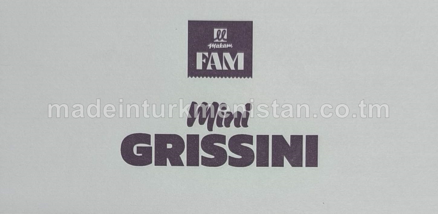 "Fam" künjüli mini grissini çörek-bulka snekleri, ýokary hilli bugdaý unundan (500g*6sany)