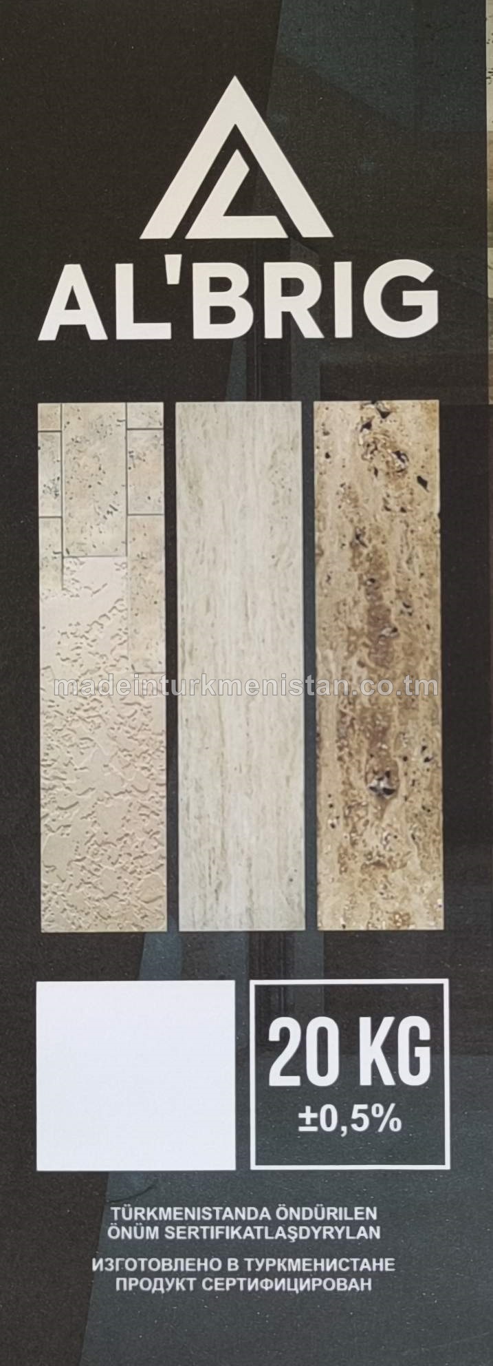 "TRAWERTIN" dekoratiw suwagy içki we daşky işler üçin