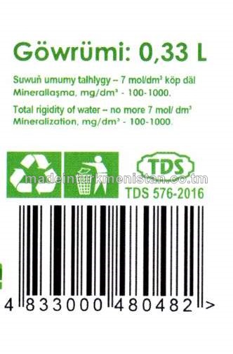 Arassalanan gazsyz agyz suwy