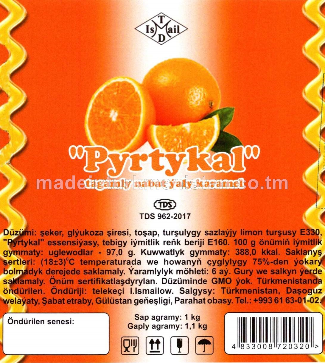 "Pyrtykal" tagamly gaty karamel