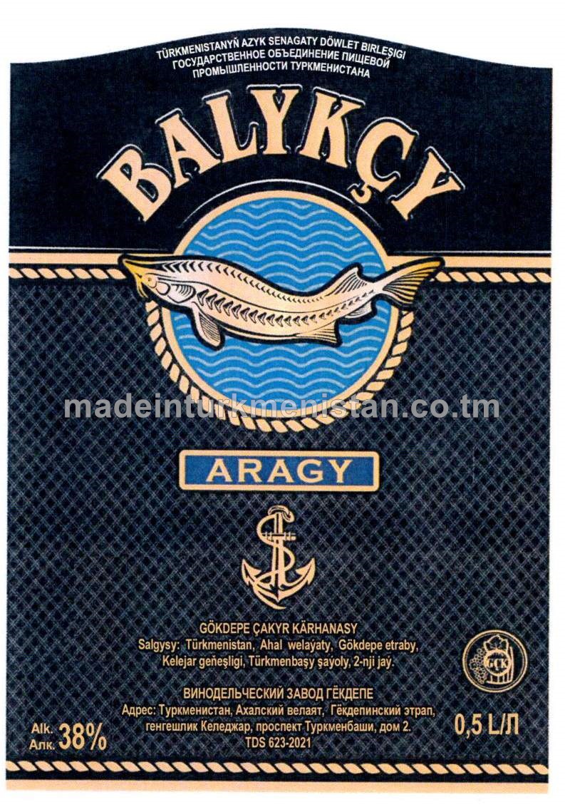"Balykçy" aragy. Alk:38%