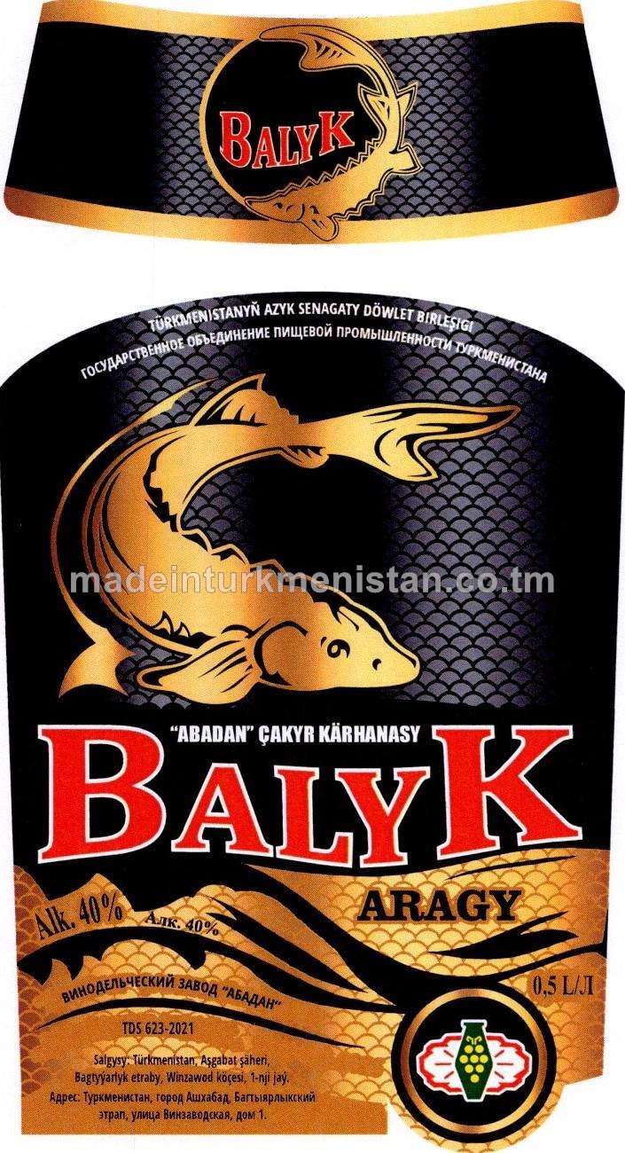 "Balyk" aragy. Alk: 40%