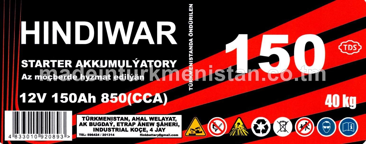 Akkumulýator 12V 150Ah 850(CCA)
