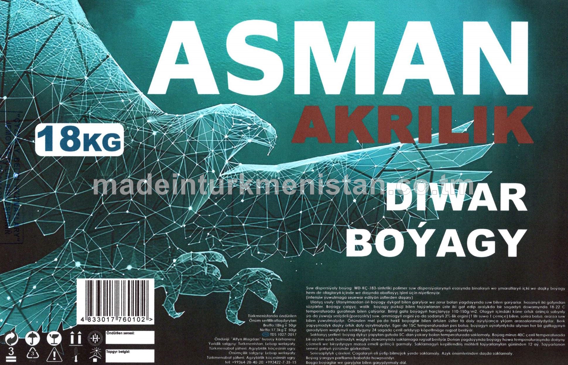 Akrilik diwar boyagy WD-KÇ-183