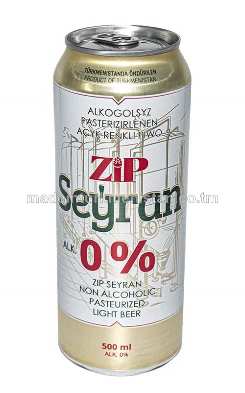 "Seýran" alkogolsyz pasterizirlenen açyk reňkli piwo