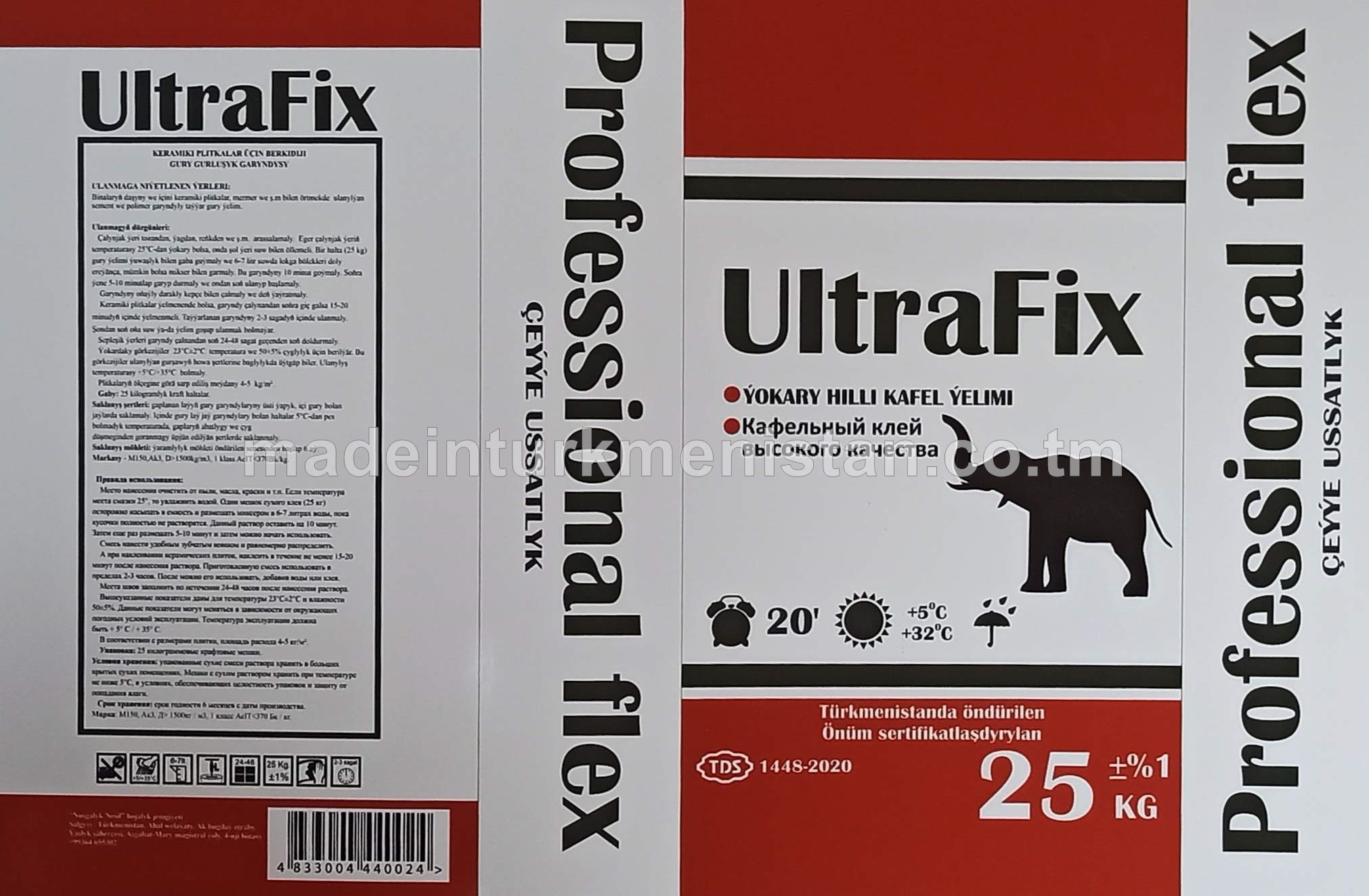 Keramiki plitkalar üçin berkidiji gury gurluşyk garyndysy, marka M150