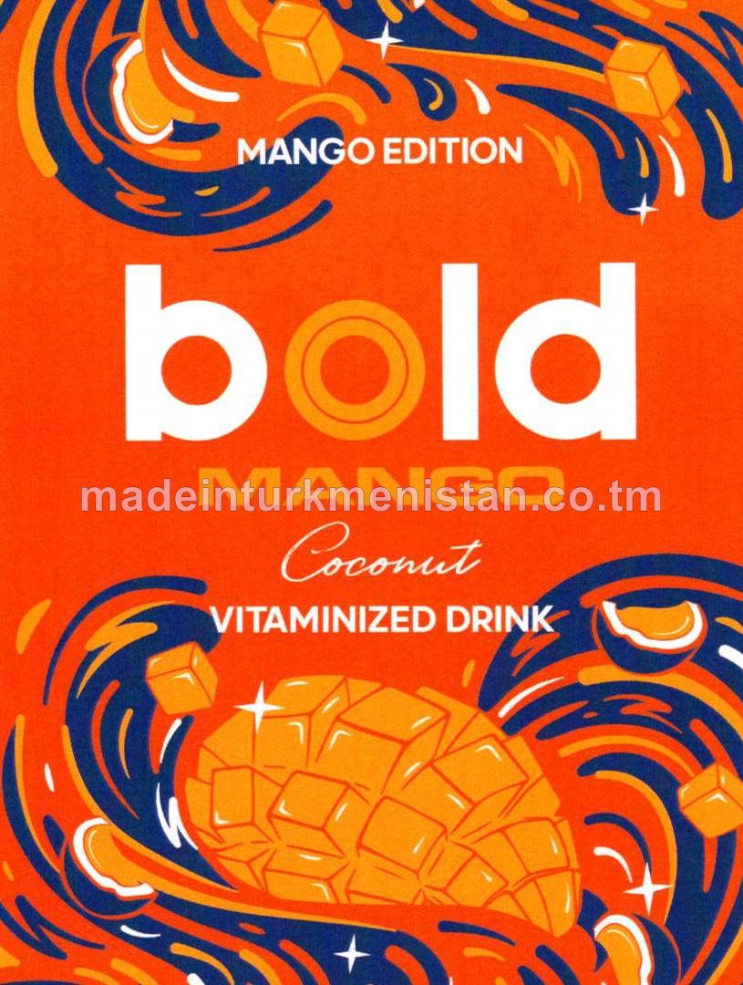 Mango-kokos witaminleşdirilen alkogolsyz gazlandyrylan içgi