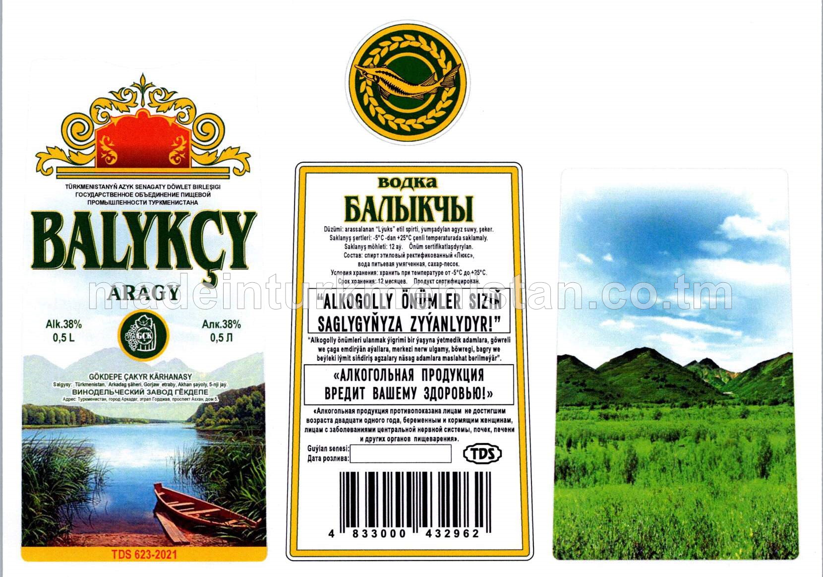 "Balykçy" aragy. Alk:38%