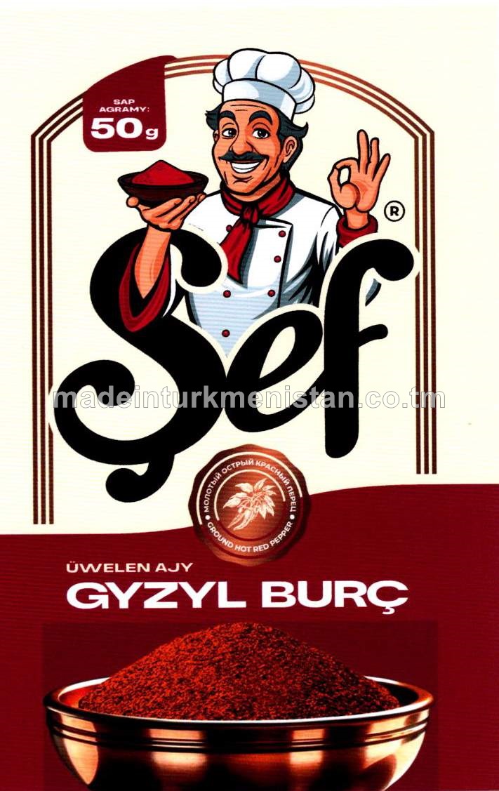 "Şef" Üwelen ajy gyzyl burç (Türkiýe Respublikasynda öndürilen)